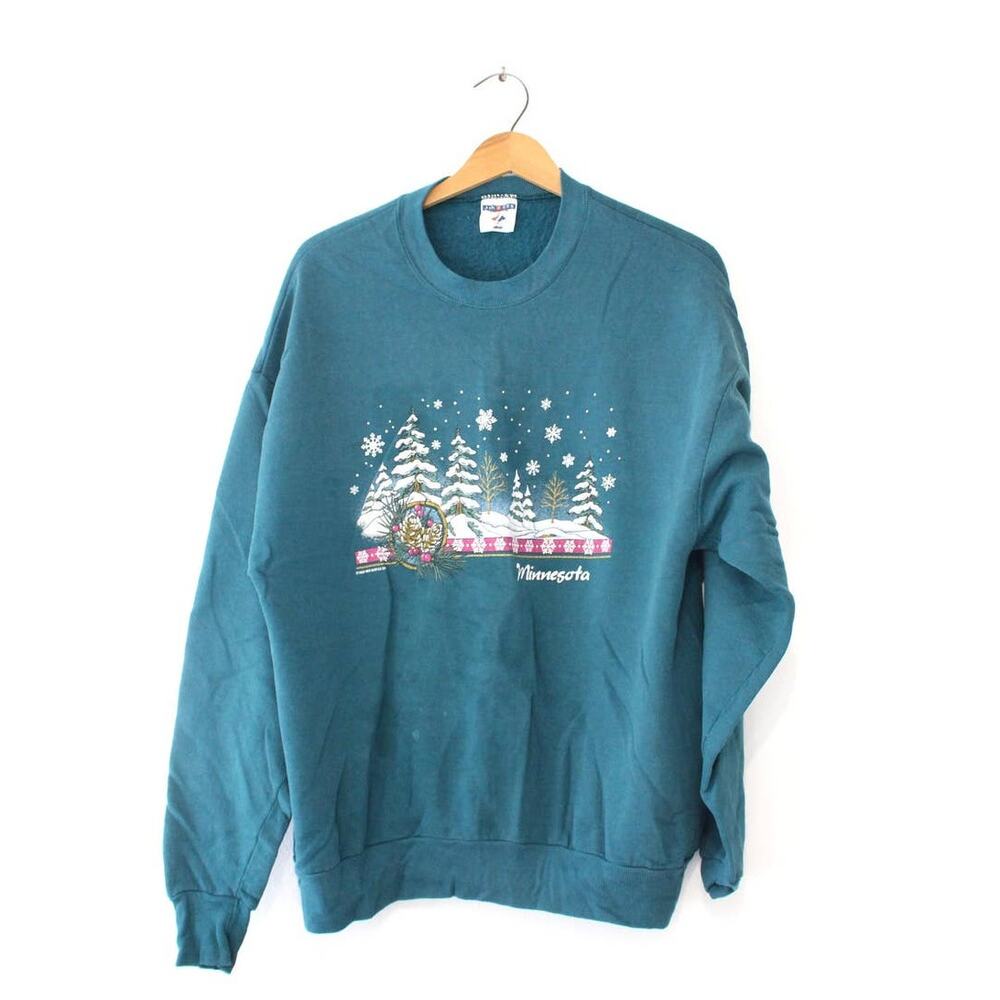 Vintage Minnesota Winter Sweatshirt Large